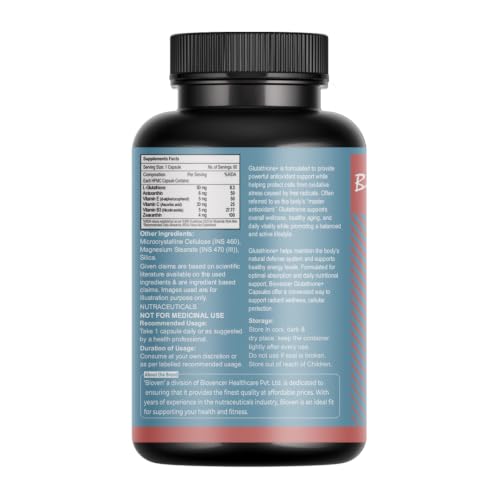 Image of Glutathione + Astaxanthin 60 Veg Capsules | Advanced Antioxidant Formula with Vitamin C, Vitamin E & Niacinamide | Supports Skin Brightening, Radiant Skin, Skin Health & Youthful Skin Support