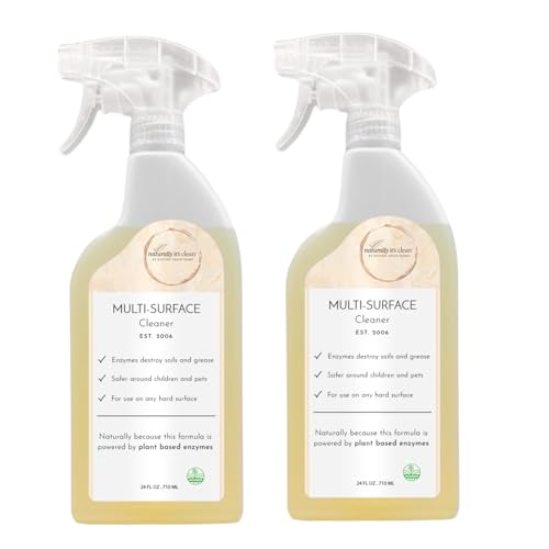 naturally it's clean Multi-Surface Cleaner Ready To Use Spray| 24 Oz Spray Bottle | 2- Pack