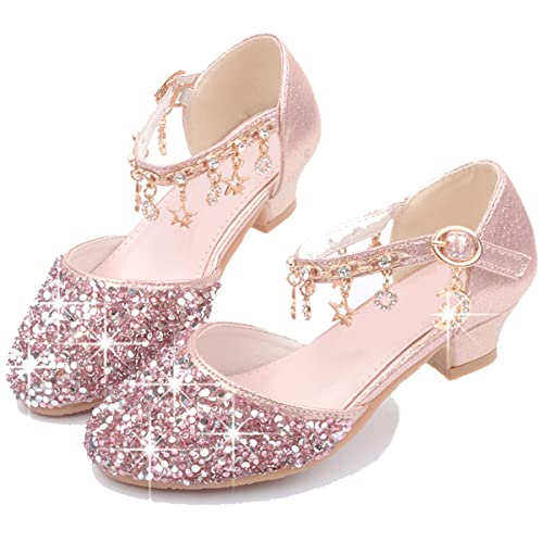 Stunner Girls' Cute Sequin Pumps Princess Pumps Shoes Party School Dress Shoes