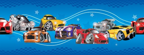 Fun4WallsBO9463 Kool Karz Peel & Stick Border