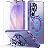 JUESHITUO 360° Magic Stand für Samsung Galaxy S26 Ultra Hülle [Militärschutz] [Unsichtbarer Ständer] Stoßfeste Kratzfeste Case Handyhülle Schutzhülle für MagSafe, Violett