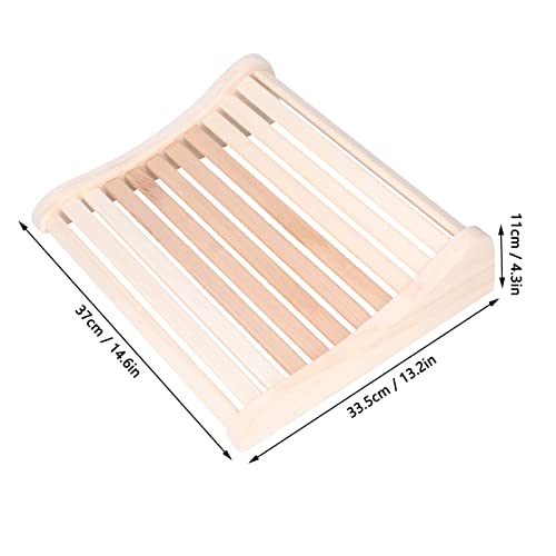 Restokki Sauna Pillow Relieving Pain Convenient Practical Relaxing Comfortable Ergonomic Design Wooden Back Bolster