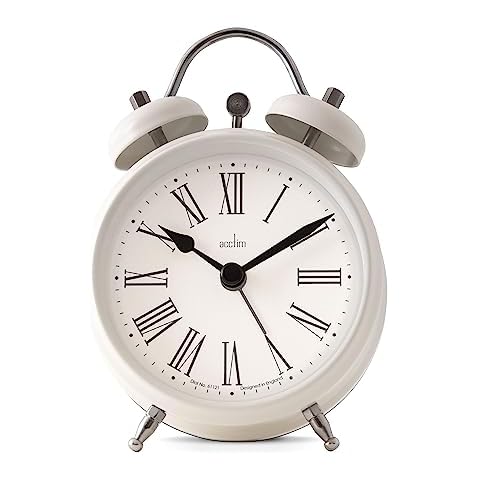 Acctim Shefford Analogue Faux Double Bell Small Alarm Clock Cover