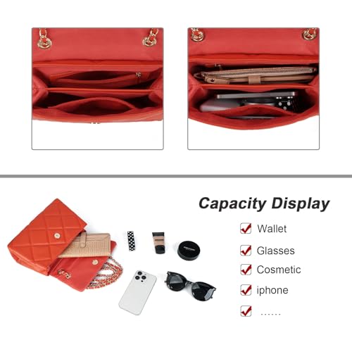 Image of Gladdon Quilted Crossbody Purses for Women Small Ladies Shoulder Bags with Chain Trendy Clutch Purse Cute Designer Bag