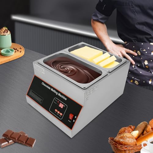 Máquina para fundir chocolate con 2 tanques y temperatura ajustable miniatura 4