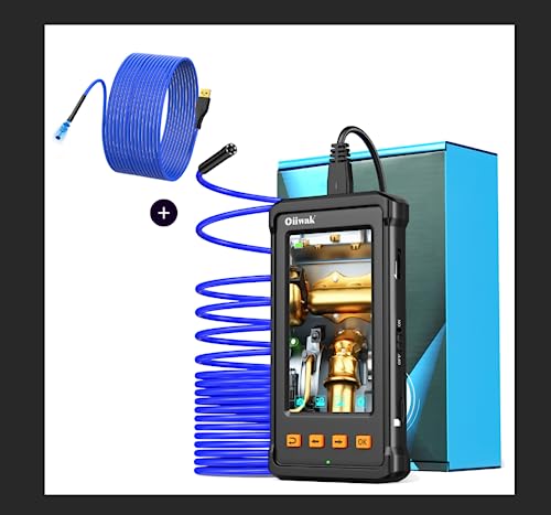 Oiiwak Inspection Camera, Borescope,Hd Digital Industrial Endoscope Camera 5.5Mm Waterproof Drain Snake Camera 1080P 4.3" Screen Automotive Plumbing Sewer Wall Camera With Light, 11.5Ft Cable #TOP14