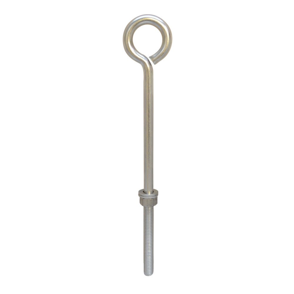 DBM IMPORTS 1/2" x 12" Stainless Steel Forge Style Marine Wire Turned Eye Bolt Nut Washers 250 Lb Cap.