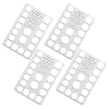 Genérico Medidor de Anillos para Dedos 50-72 Mm, Juego de 4 Plantillas Reutilizables para Medir Tamaño y Diámetro de Anillos, Herramienta Portátil para Joyeros y Medición Precisa