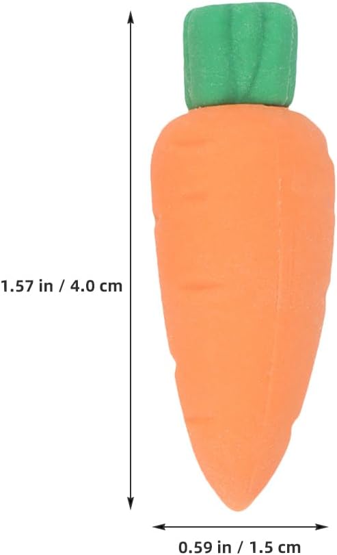 Abaodam Carrot Erasers 50 Pcs Miniature Carrot Shaped Pencil Erasers for Kids Crafts Classroom Party Favors School Supplies