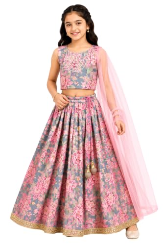 Arshiner Girl's Cotton Sleeveless Printed Ethnic Peplum Kurta & S...