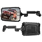 JOYTUTUS Mirrors Doors Off for 2018-2023 Wrangler JL/JLU & Gladiator JT (NOT FIT 2024 2025 Wrangler & Gladiator JT), Adjustable Anti-Vibration Design with Universal Ball Adapter for Phone Mounts