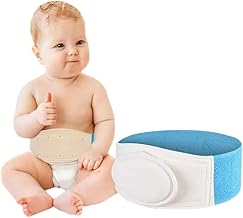 Ceinture hernie ombilicale bébé. Bande de ventre infantile liant avec 3 coussinets de compression.. Ceintres enfant hernie ombilicale. kit cordon ombilical - Belltop (BLEU)
