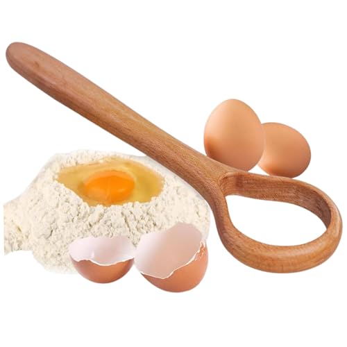 Wooden Danish Dough Whisk,Sourdough Wood Stirrer,Handheld Manual Bread Dough Whisk,Labor-saving Danish Dough Whisk for Blending, Egg Beating, Baking/12x3in