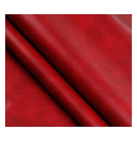 Tissu faux cuir stretch rouge pour réparer ou coudre sans effort