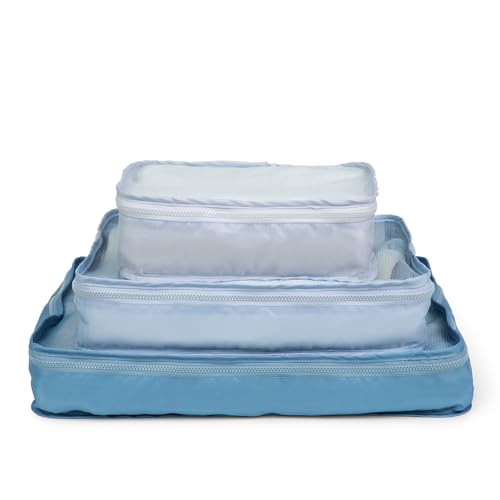 Miamica-Packing-Cube-Set-3-Piece-Set-Slate-Blue Miamica Packing Cube Set - 3-Piece Set, Slate Blue - Image 1
