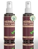 Herbal Gray Hair Spray, Hair Darkening Conditioner Spray, Herbal Hair Coloring Spray, Hair Darkening Conditioner, Reverse Grey Hair,Hair Coloring Essence for 4 Weeks Gradual Results (2-pcs)