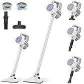 VersLife S6PRO Aspirapolvere Senza Fili, Scopa Elettrica Senza Fili, 30KPa Aspirazione Potente con Design Senza Spazzole, Autonomia 30 Minuti, Filtro HEPA, per Pavimenti e Peli di Animali Domestici