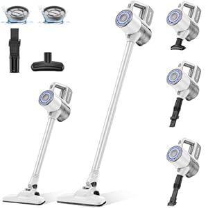 Verslife Aspiradora Sin Cable S6pro,30kpa Potente Aspirador Escoba Inalámbrico,diseño Sin Enredos,30 Min De Autonomía,filtración Hepa,ligera,para Pelo De Mascota Y Suelo