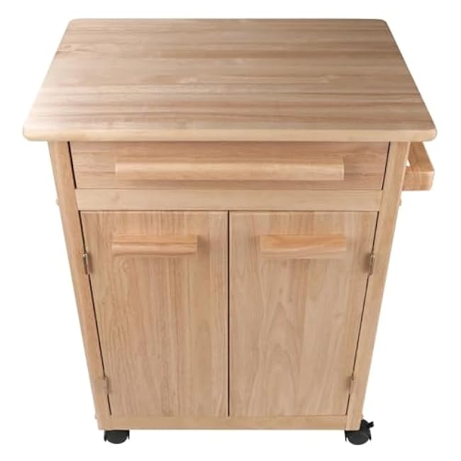 Wood Kitchen Storage Cart, Natural Finish£¬Kitchen Island Table,Kitchen Cart£¬Kitchen Islands & Trolleys-b0dlf5pD