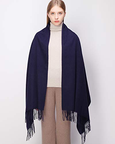 RIIQIICHY 100% Cashmere Scarf Pashmina Shawls and Wraps for Women Warm Winter More Thicker Soft Scarves2