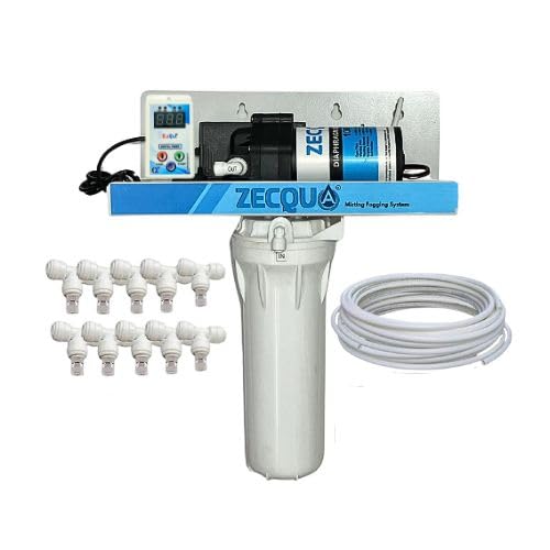 Zecqua Fogger kit mist cooling system 25mtr Setup 10 nozzel for Home Garden Outdoor Dairy Farm 100 L Hose-end Sprayer-image-5