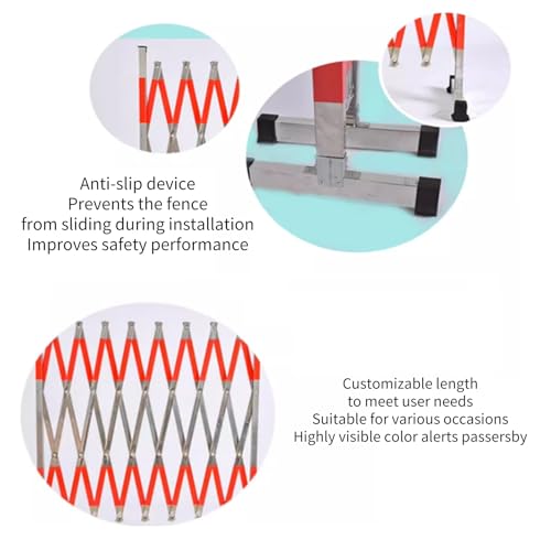 Clôture de signalisation rétractable et robuste en acier inoxydable