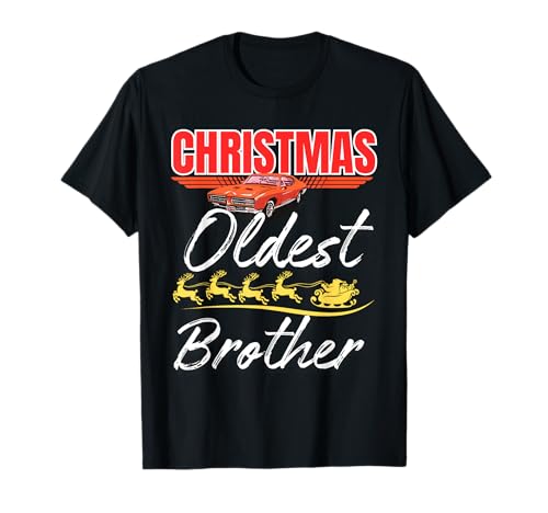 Funny Christmas Oldest Brother Matching Sibling Family Camiseta