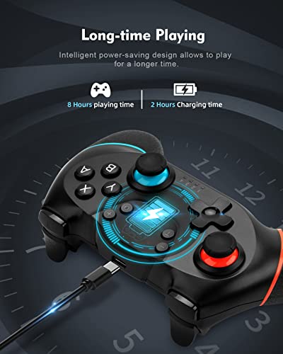 Switch Controller，Pro Controller For Switch/Switch Lite/Switch Oled,Nenotoh Switch Remote Controller Gamepad Joystick, Adjustable Turbo And Dual Vibration，Ergonomic Non-Slip #TOP4