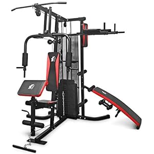 Fit4home Multi Gym Workout Station | Home Fitness Body Exercise Machine | Total-body Workout | TF-7005A, (81.64 KG)