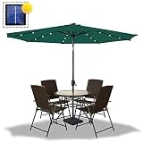 Froadp Ø300cm Sombrillas Plegable Octogonal Ajustable Ø38mm Mango de...