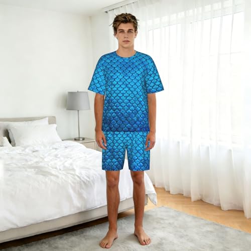 Pijama de dos piezas suave para hombre que buscan dormir sin calor 3