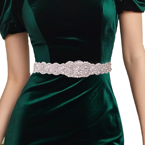 Wedding Belt Crystal Bridal Belt Handmade Rhinestone Sash Belts for Dresses
