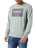 G-STAR RAW Herren Originals Logo Sweatshirt, Blue (Iceberg Green A613-C959), M