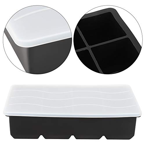 Fabricante de cubos de gelo, 8 grades de silicone, molde antiaderente para cubos de gelo, molde flex