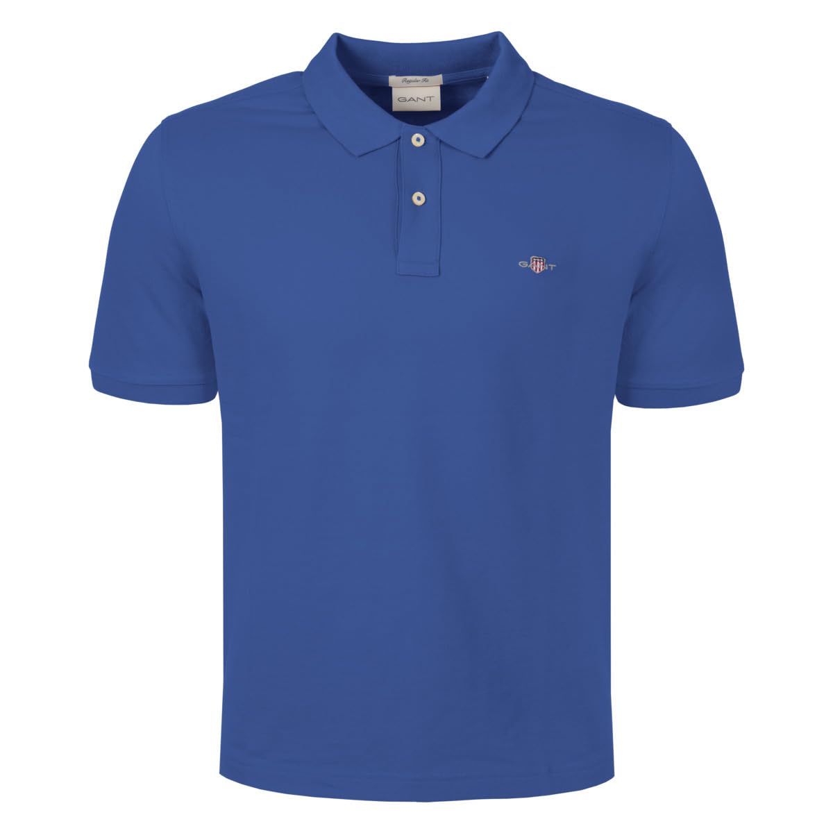 GANT Reg Shield SS Pique Men's Polo Shirt, blue, M