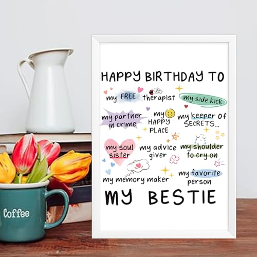 image for MQMRYeto Funny Birthday Card for Women Sister, Happy Bday Gifts for Be