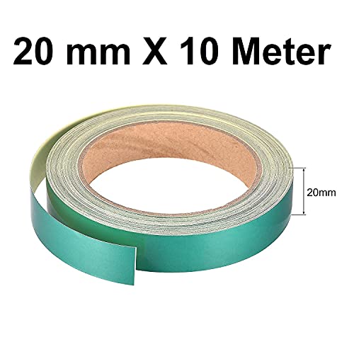 Image of EURO Car Reflective Body Self-Adhesive Glow in the Dark Strip Vinyl Neon Tape | 2 cm X 10 meter (Green)