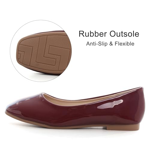 Image of Dear Time Women's Casual Foldable Ballet Flats Square Toe Ballerina Flats Shoes Comfortable