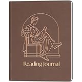 Skyline Reading Journal – Book Review Log & Tracker for Reading Tracking – Accessories & Gift for Book Lover, 7.6x9.2” (Dark Terracotta Gold Foil)