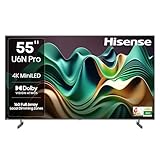 Hisense 139 cm (55 inches) U6N PRO Series 4K Ultra HD Smart QLED Mini LED TV 55U6N PRO (Black)