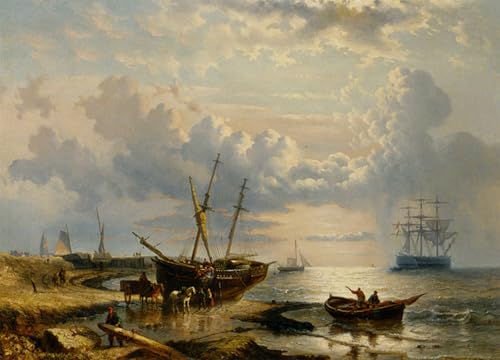 Figures sur la plage toile 60x90cm pour apaiser l'ambiance de la chambre