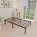 ALDRICH 14 Inch Metal Twin Bed Frame - Single Black Basic Steel Slats Platform, Easy Assembly Heavy Duty Noise Free Bedframes, No Box Spring Needed