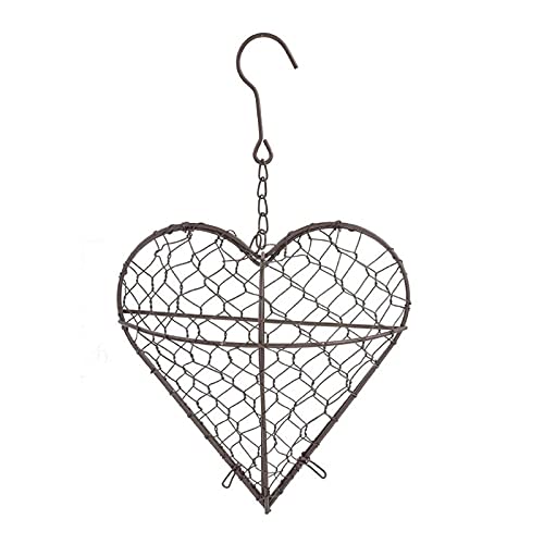 Jardiniere balcon Jardinière suspendue en forme de coeur en métal plante artificielle Pots de fleurs panier de rangement mur plantes succulentes support avec crochet Pot suspendu plante interieur