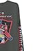 Transformers Hasbro Mens Throwback Shirt - Optimus, Megatron, Bumblebee - Long Sleeve T-Shirt with Sleeve Print (Charcoal, Medium)