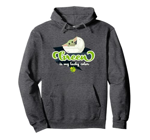 Sweat Grogu Star Wars pour la Saint-Patrick | Pull à capuche vert Mandalorian Mandalorian