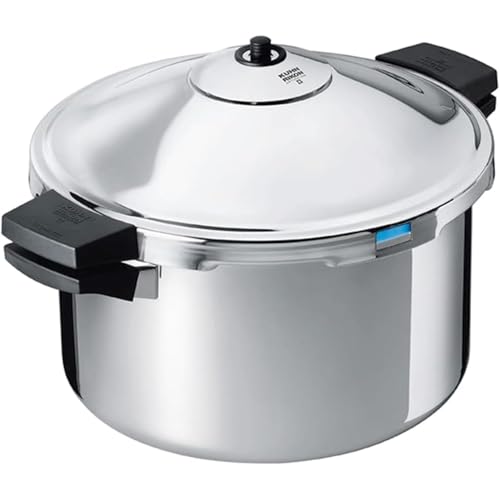 Kuhn Rikon Pressure Cooker Duromatic Hotel 12L/28cm Food Steamer with Side Grips. Multi Cooker Hotpot, Auto Lock Lid. Stainless Steel Pot. Instant Cook Pot – 10 Year Kuhn Rikon Cookware Guarantee