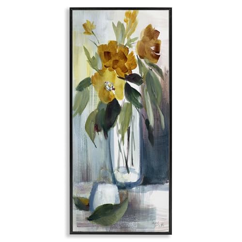Luminous Floral Bouquet, 10 x 24 Inch Framed Giclée Print
