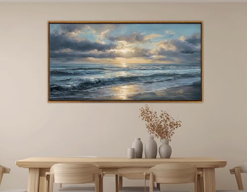 Affiche Vagues Océaniques Toile Zen Solution Déco Murale Petit Espace