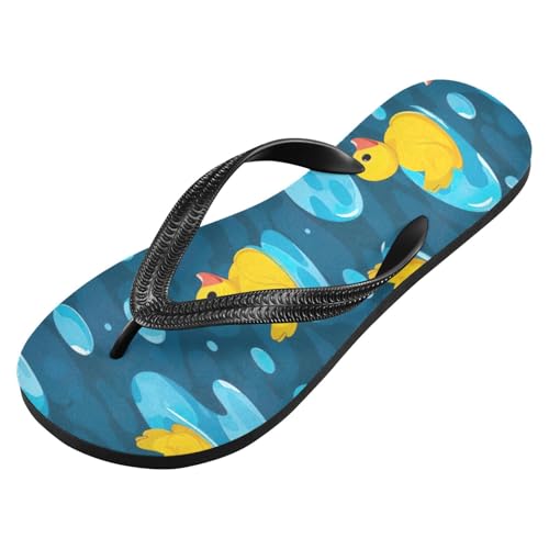 Cute Yellow Duck Men's & Women's Classical Beach Rubber Sandal Flip Flop Comfortable Slipper 214B3295