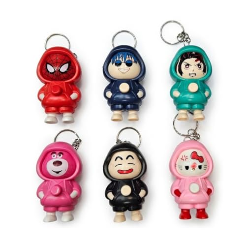 Image of Toy Imagine Face Changing Cartoon Keychain Return Gifts for Kids Boys & Girls (Pack of 6) 3 Expressions Keychain Return Gifts Birthday Gifts for Kid Returns Gift for Kids Age 6-10